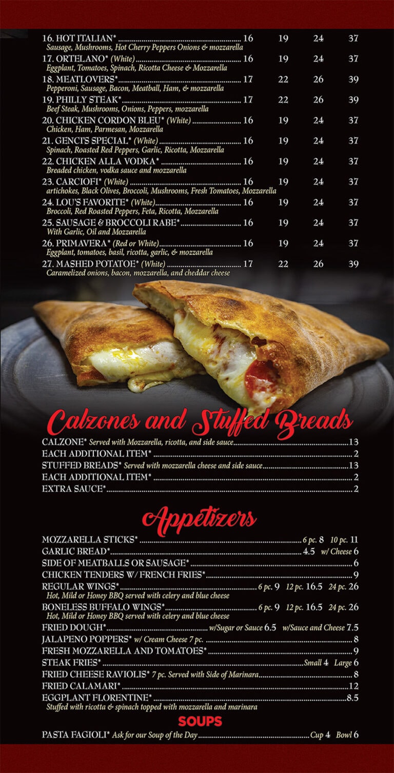 Angela's Pizza & Deli Menu | Southington, CT